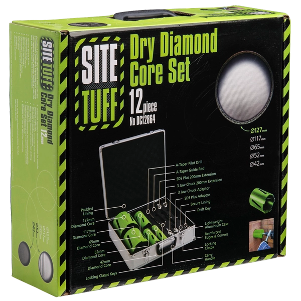 Site Tuff ST-DC-12 Piece Dry Diamond Core Set