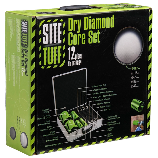 Site Tuff ST-DC-12 Piece Dry Diamond Core Set