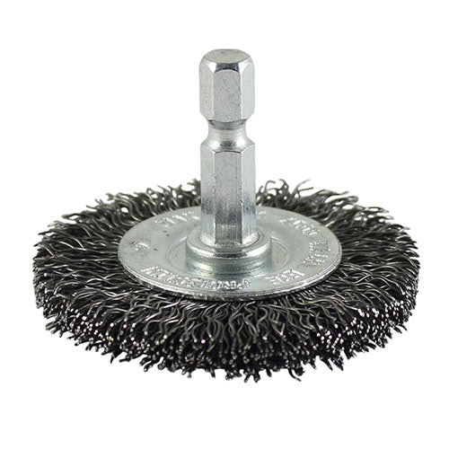 TIMCO Drill Wheel Brush - 100mm Crimped Steel Wire