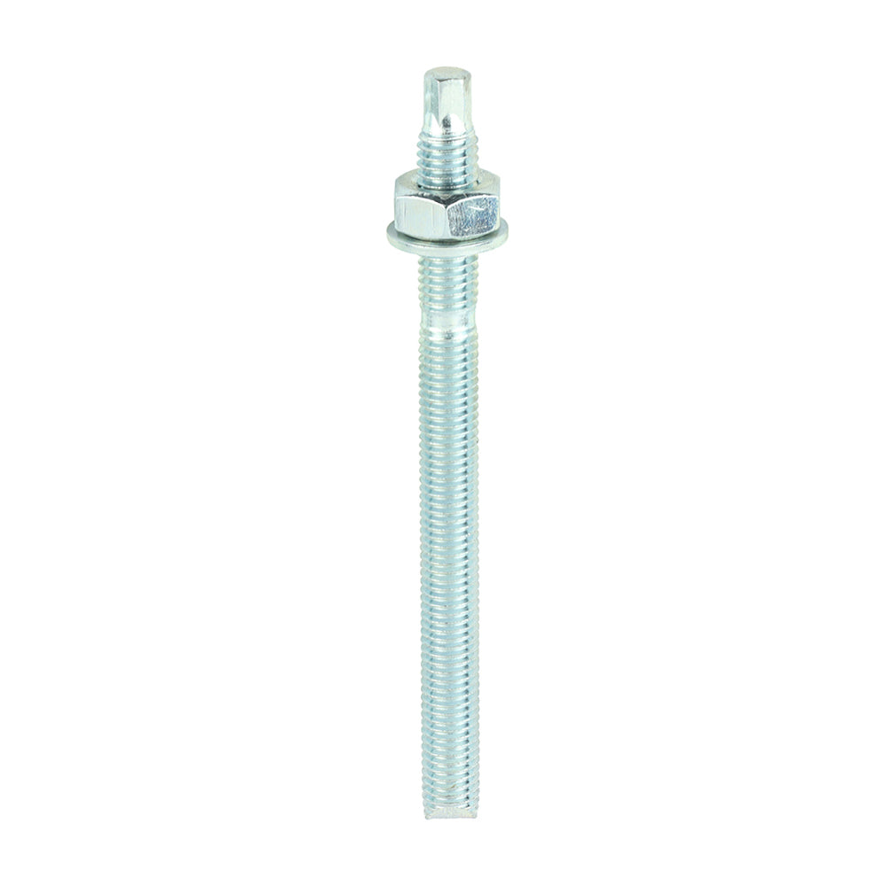 TIMCO M10 x 130 Chemical Anchor Threaded Studs, Nuts & Washers - Zinc