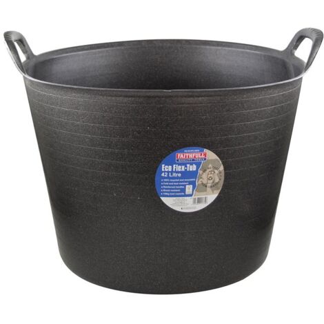 Faithfull Eco Flex Tub 42 Litre - Recycled Black