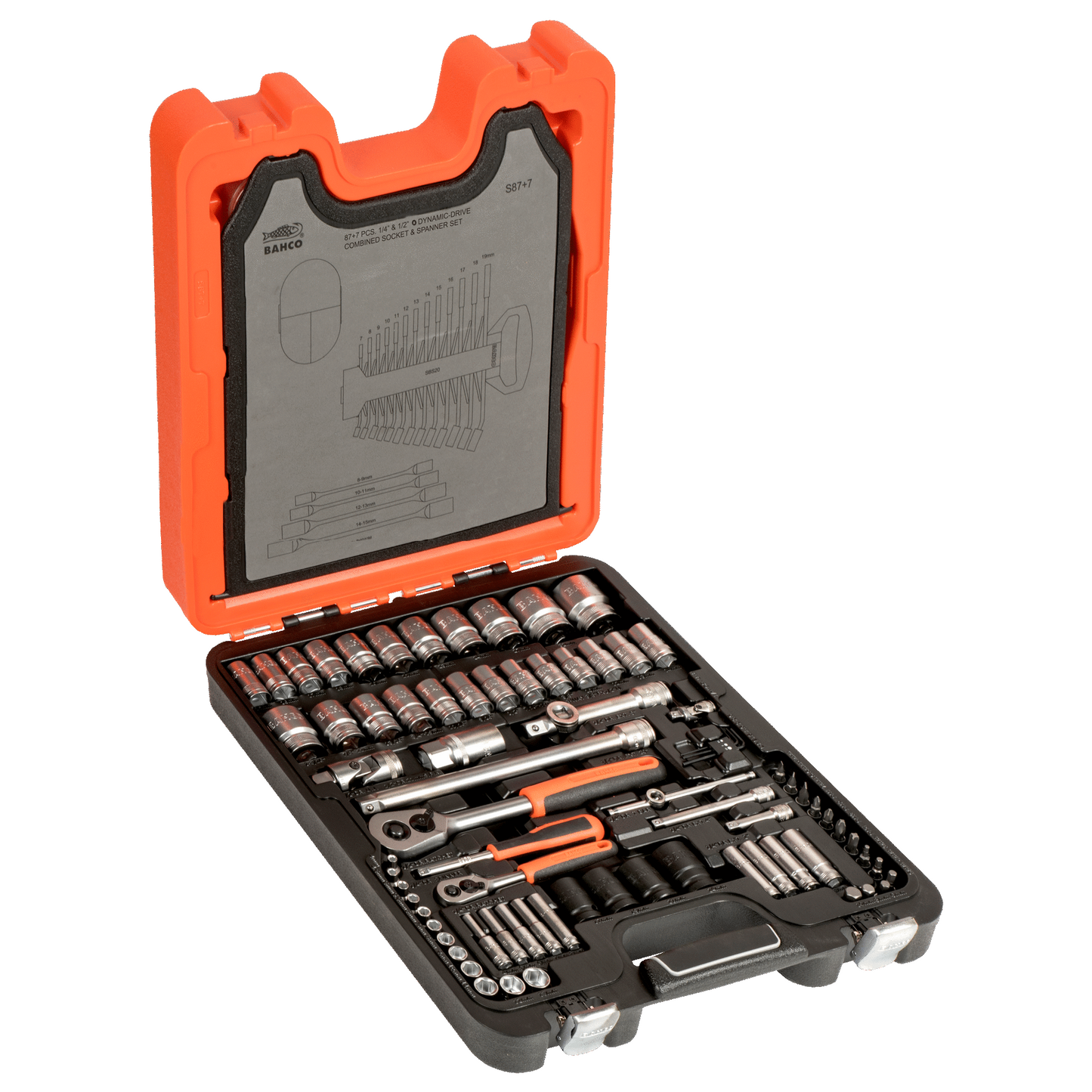 Bahco S87+7 94pc 1/4" & 1/2" Drive Socket and Spanner Set