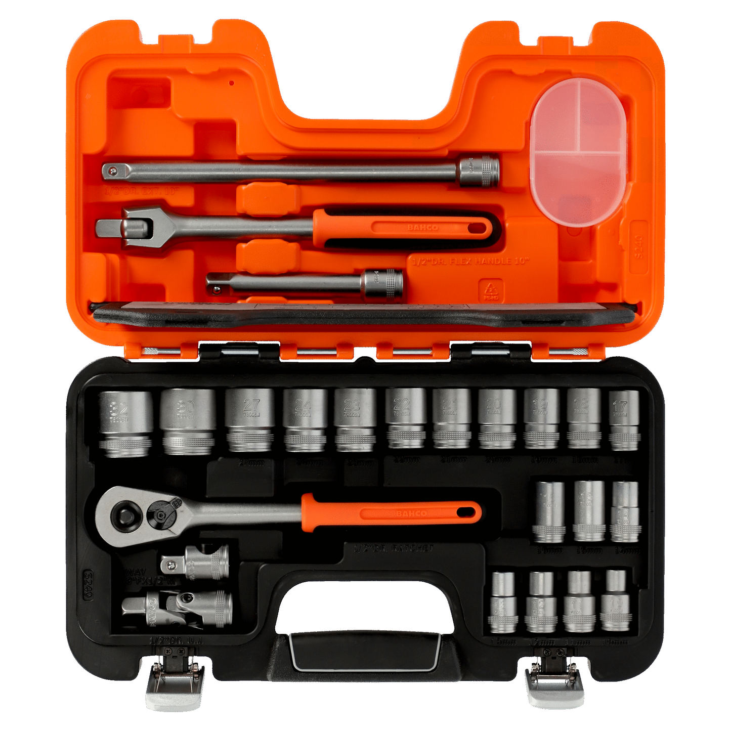Bahco S240 1/2″ Drive 24 Piece Metric Socket Set 10 – 32mm