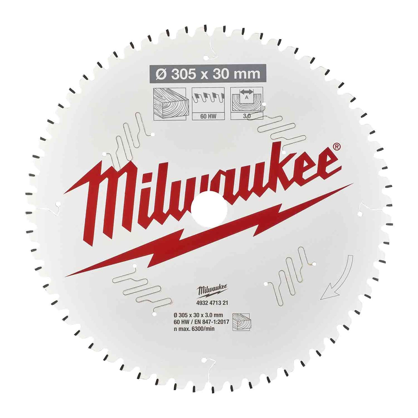 Milwaukee 305 x 30 x 3.0 x 60T Saw Blade