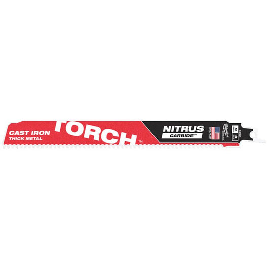 Milwaukee 230mm x 8tpi Metal TORCH Sawzall Blade with Nitrus Carbide