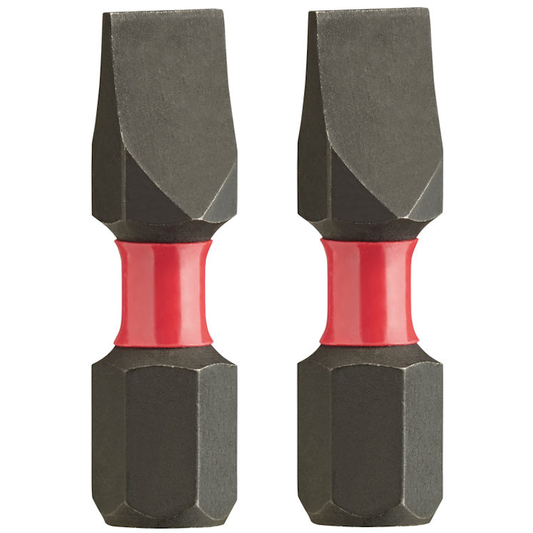 Milwaukee ShockWave Impact Duty Impact Slotted 0.6 x 25mm Screwdriver Bits