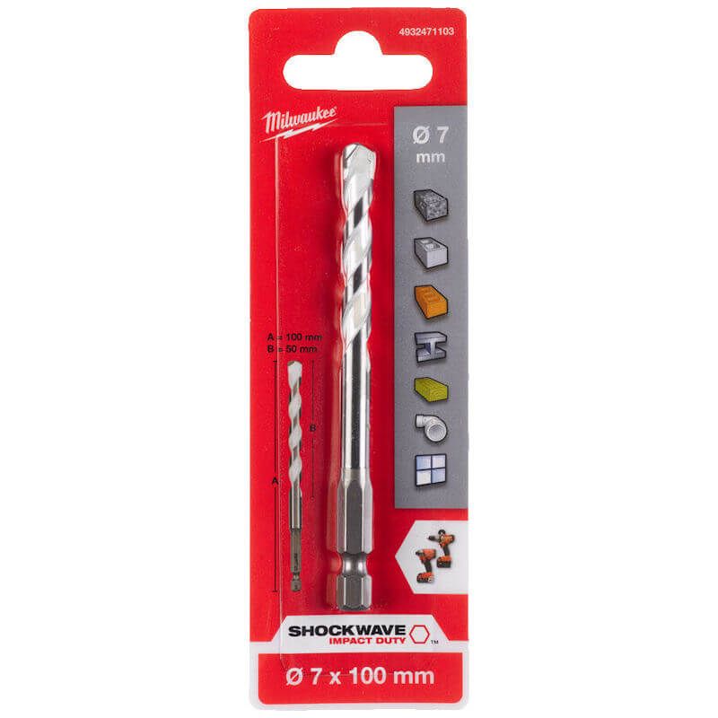 Milwaukee Multi Material Drill Bit 7mm
