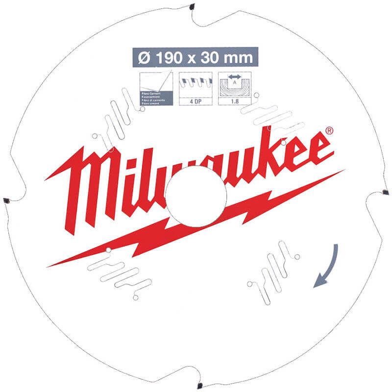Milwaukee 190mm x 30mm x 4T Circular Saw Blade with Anti-Friction Coating