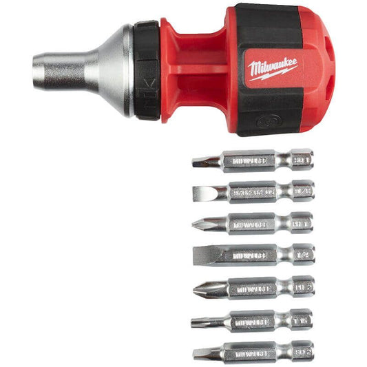 Milwaukee 8 in 1 Compact Ratcheting Multi-Bit Screwdriver
