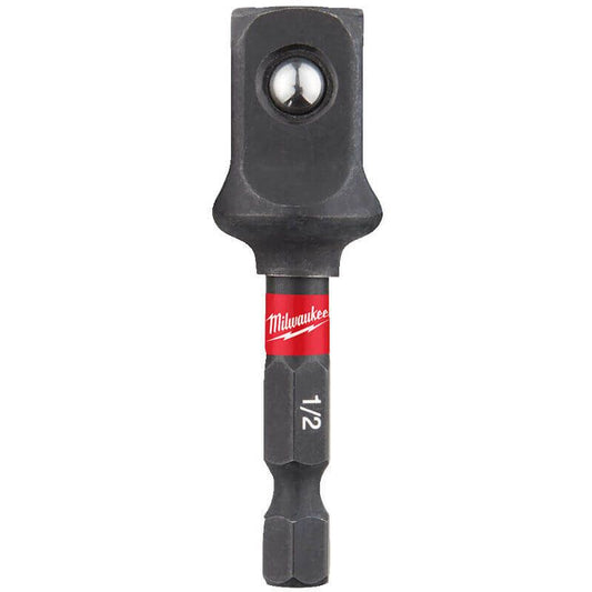 Milwaukee SHOCKWAVE™ Impact Duty Socket Adaptor - Hex Reception 1/4" HEX - 1/2"SQ