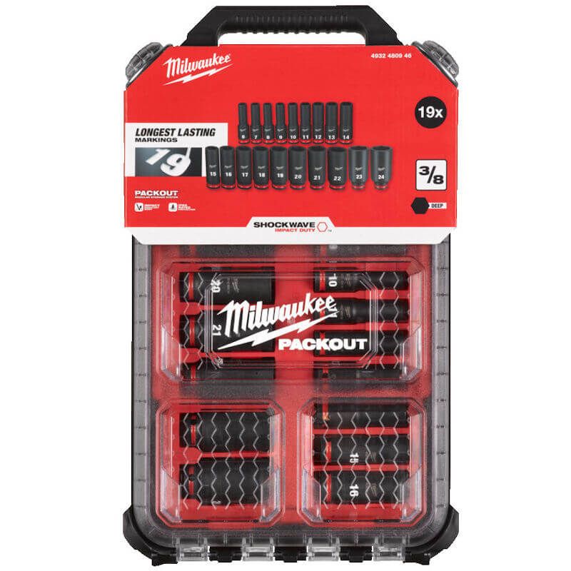 Milwaukee Shockwave 3/8" Impact Socket Packout Set