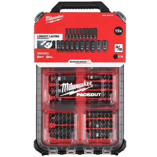 Milwaukee Shockwave 3/8" Impact Socket Packout Set
