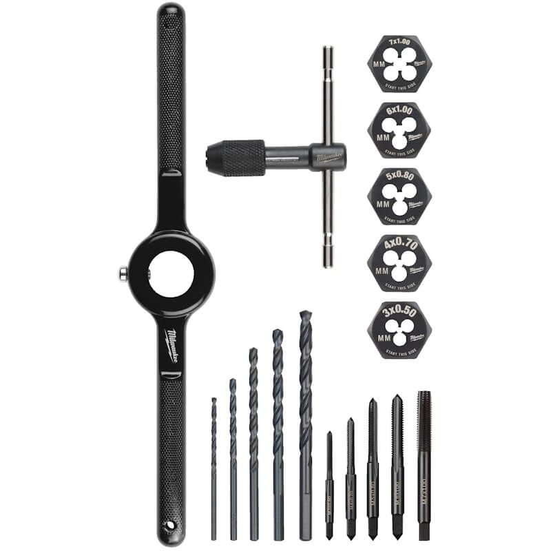 Milwaukee Tap and Die Metric Set - 17 pc