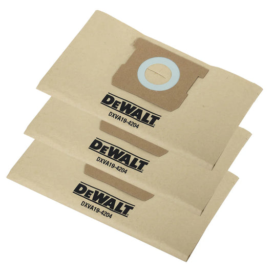 DeWalt Dust Bag for Vacuum Cleaner Pack of 3