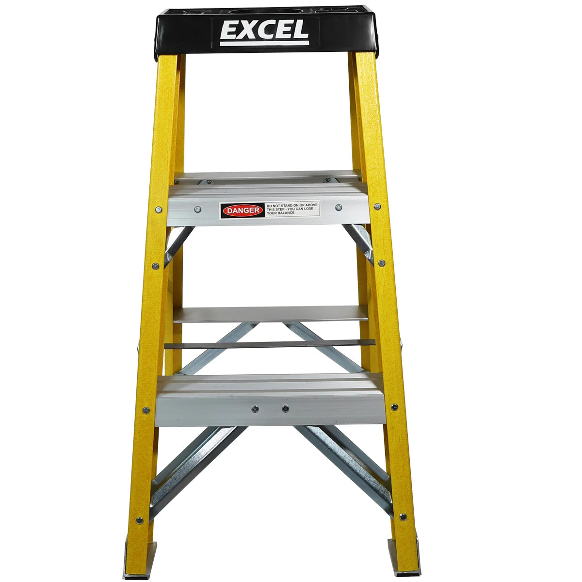 Excel 7403 3 Tread Fibregalss Ladder 0.76m