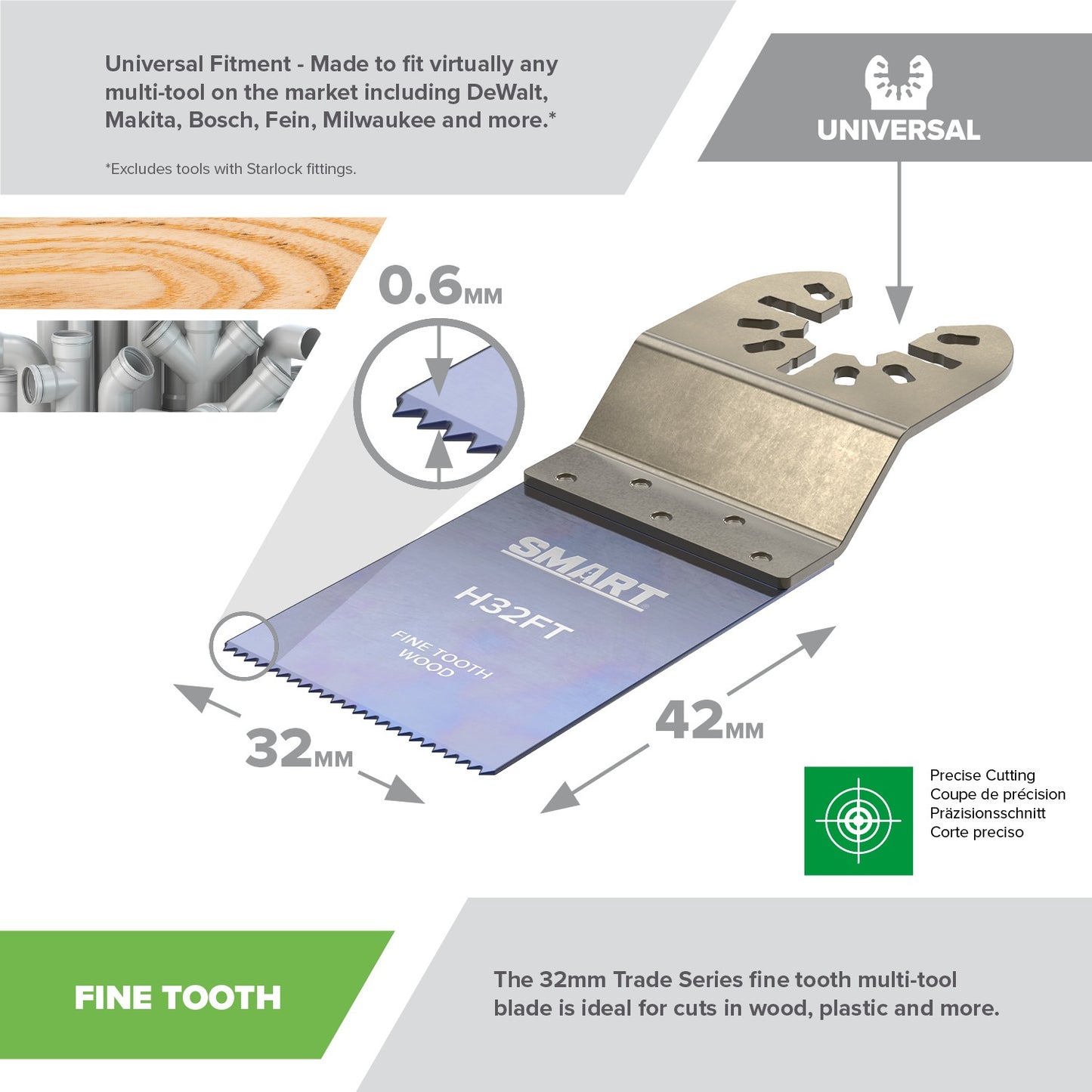 SMART Trade Series 3 Piece Multi Tool Blade Set