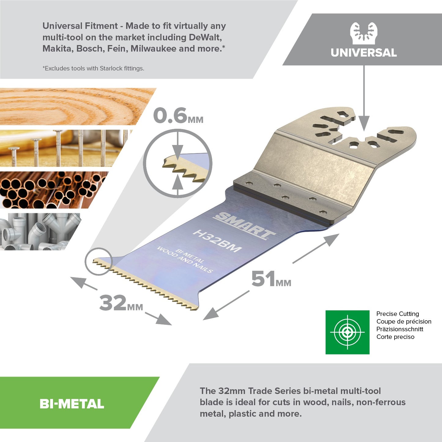 SMART Trade Series 3 Piece Multi Tool Blade Set