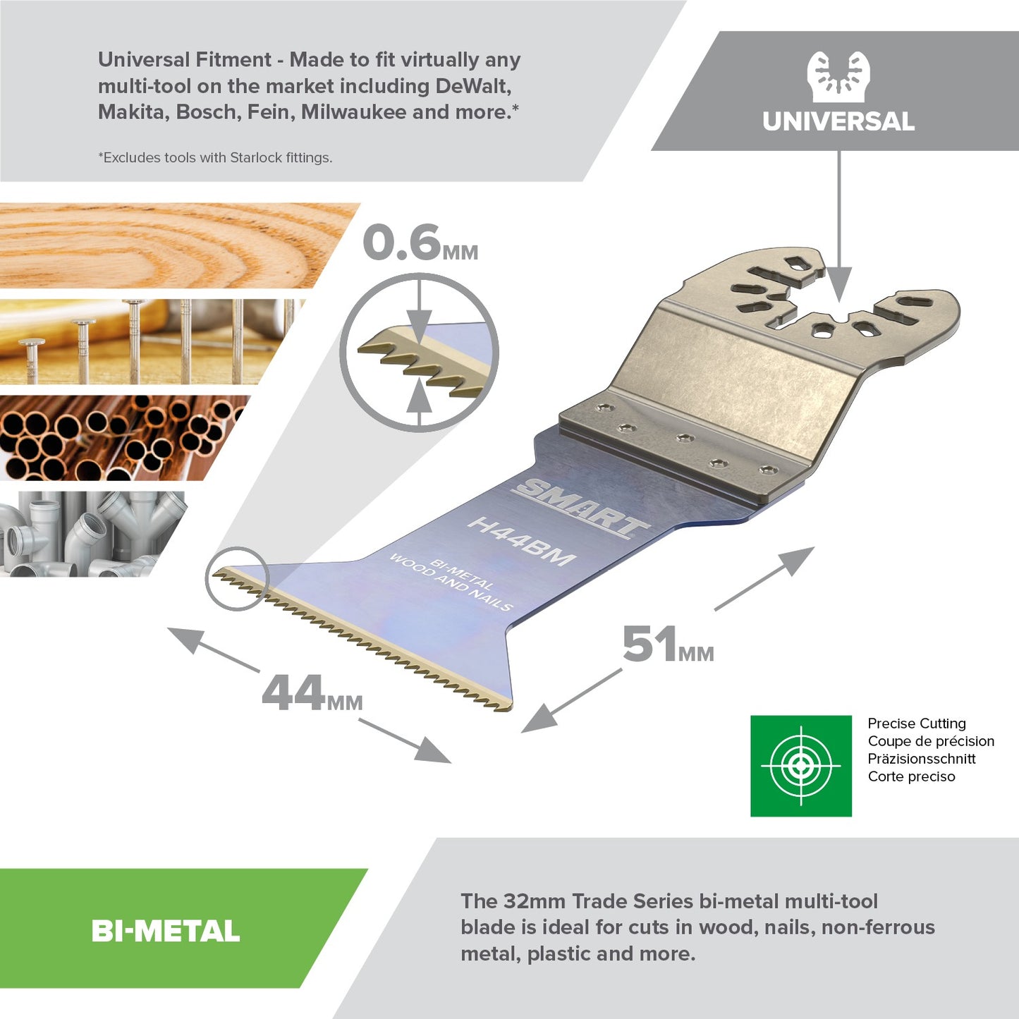 SMART Trade Series 8 Piece Multi-tool Blade Set