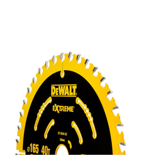 DeWalt Extreme Saw Blade for Cordless Saws 165mm x 20mm x 40 Teeth