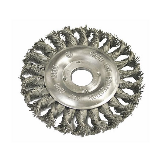 Faithfull Circular Wire Brush 125 x 12mm 22.2mm Bore 0.50mm Wire