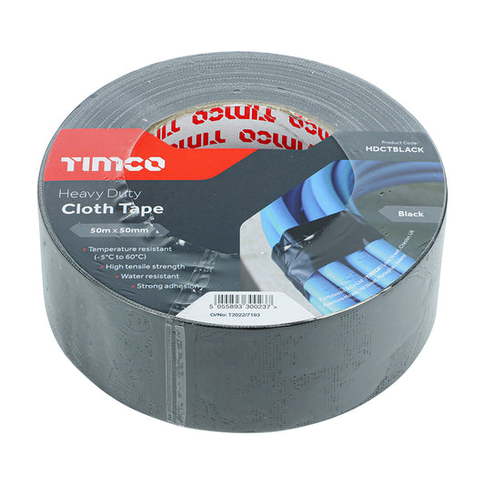 TIMCO Heavy Duty Cloth Tape - Black