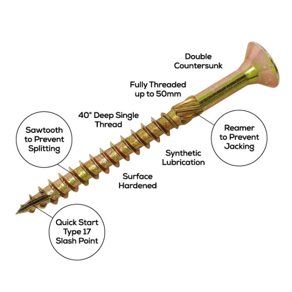 Spectre Woodscrew 4.0 x 70mm (Box 500)