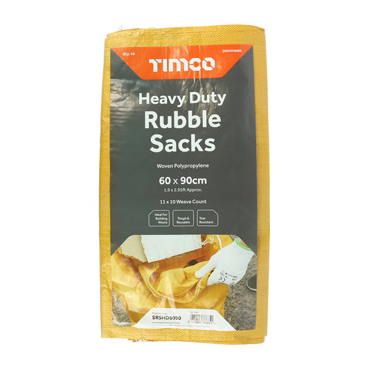 Heavy Duty Rubble Sacks 60 x 90cm (10PK)