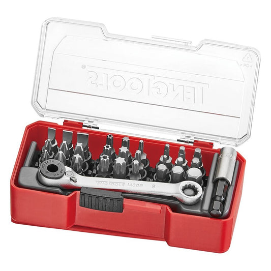 Teng Tools Mixed Bit Set x29 Pcs In Carry Case With Belt Clip