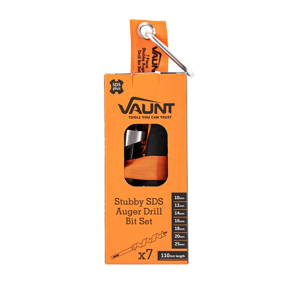 Vaunt 7 Piece Stubby SDS+ Auger Drill Bit Set