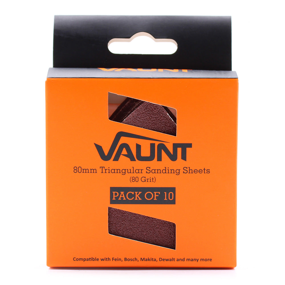 Vaunt Triangular Sanding Pad 80 Grit - Pack of 10