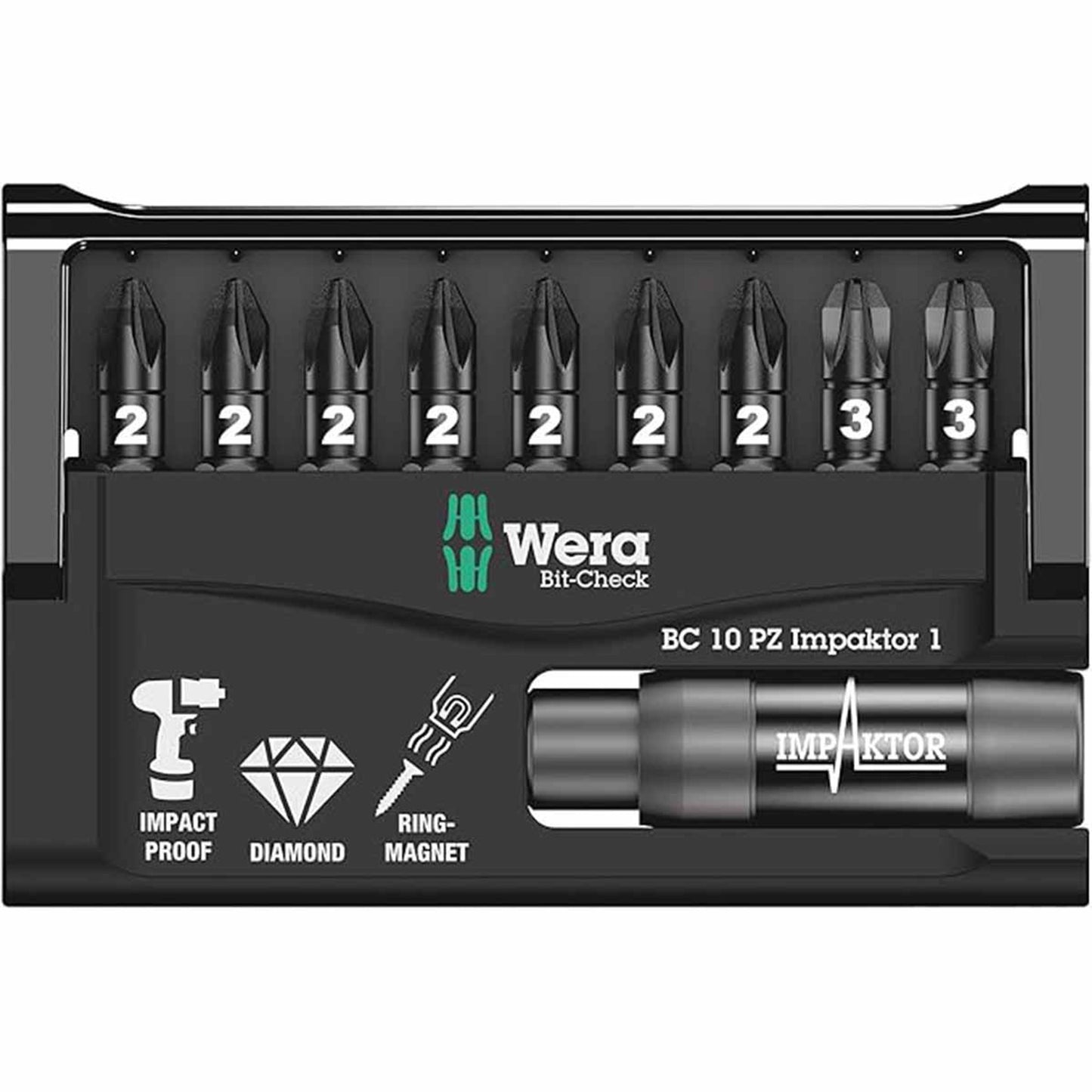 Wera Bit-Check 10 PZ Impaktor 1, 10 pcs
