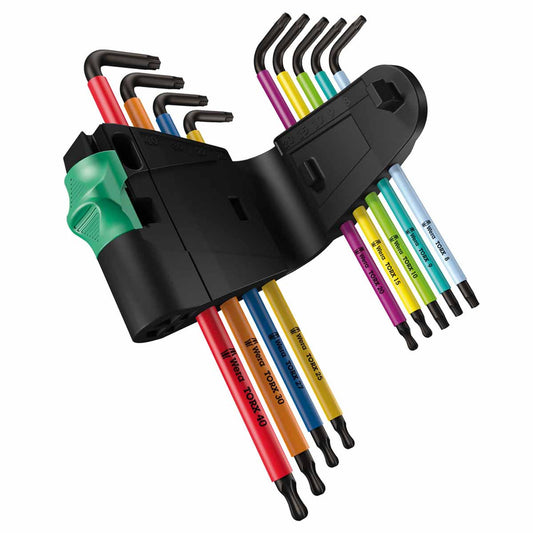 Wera 967/9 TX Multicolour HF 9 Piece 1 L-Key Set with Holding Function
