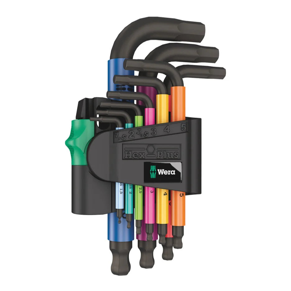 Wera 950/9 Hex-Plus Multicolour Imperial 3 L-key Set, Imperial, BlackLaser