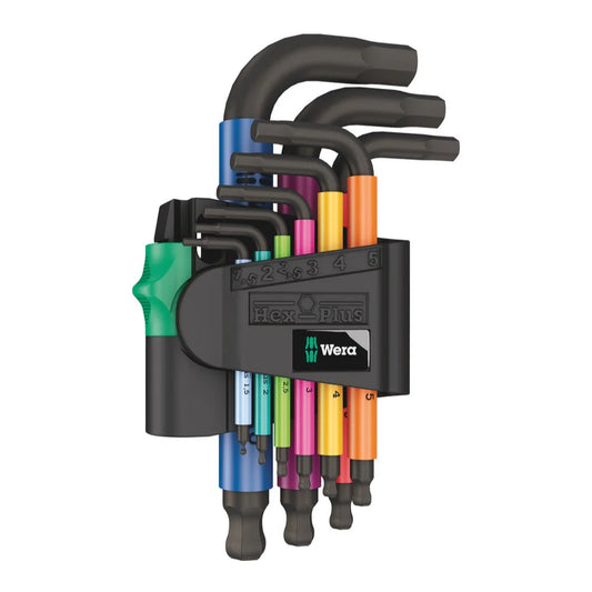 Wera 950/9 Hex-Plus Multicolour Imperial 3 L-key Set, Imperial, BlackLaser