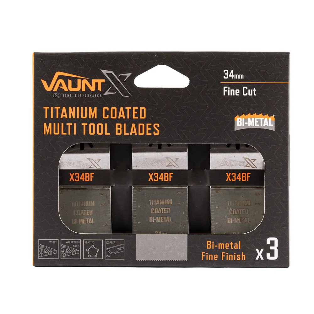 Vaunt X Premium Bi-Metal Titanium Multi Tool Blade 34mm - Pack of 3