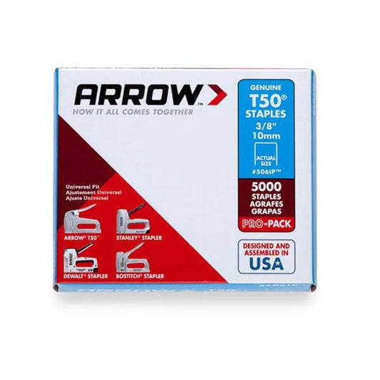 Arrow T50 Staples Bulk 10mm 3/8" (Approx 5000 Box) - 506IP