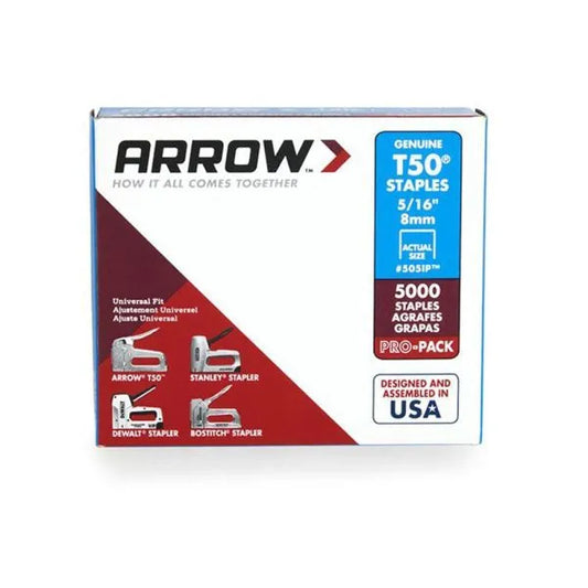 Arrow T50 Staples Bulk 8mm 5/16" (Approx 5000 Box) - 505IP