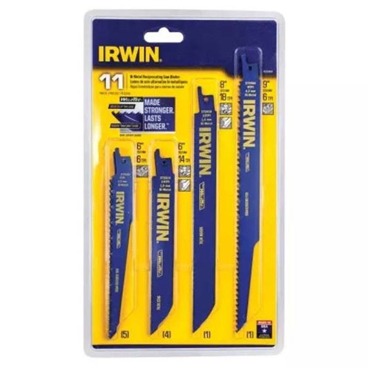 Irwin 11 Piece Bi Metal Reciprocating Sabre Saw Blade Set