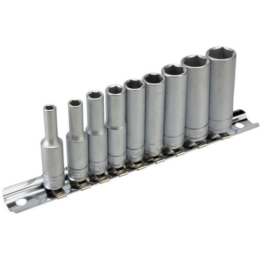 Teng 7 Piece 3/8″ Drive Deep Socket Set On A Rail 10-19mm