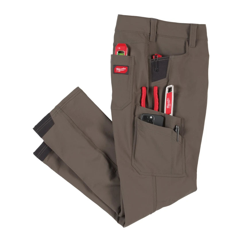 Milwaukee FREEFLEX™ Stretch Work Trousers - Brown (Size 34)