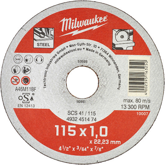 Milwaukee THIN METAL CUTTING DISC PRO+SCS41 / 115mm x 1mm