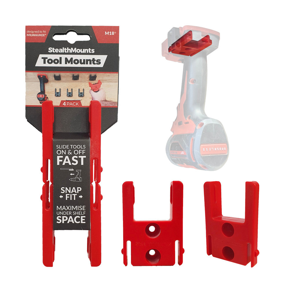 StealthMounts Tool Mounts for Milwaukee M18 (4 Pack)