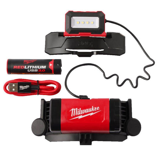 Milwaukee REDLITHIUM USB Rechargeable Bolt Headlamp 1 x 3.0Ah