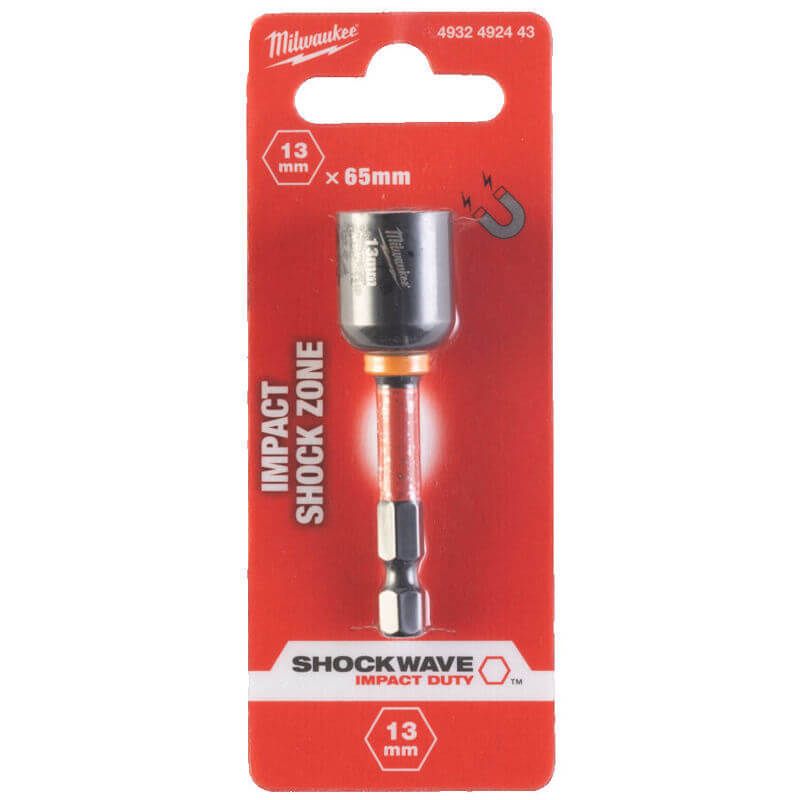 Milwaukee 13mm Hex x 65mm ShockWave Impact Duty Magnetic Nut Driver