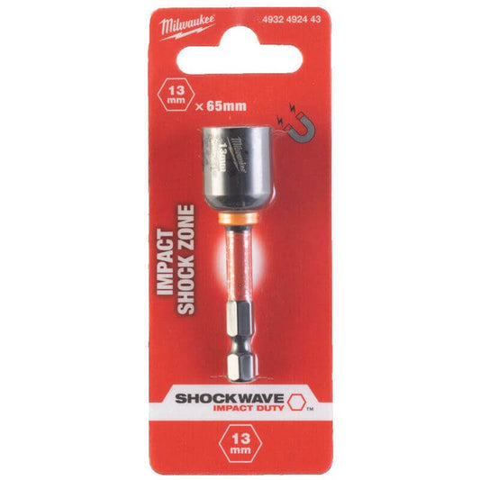 Milwaukee 13mm Hex x 65mm ShockWave Impact Duty Magnetic Nut Driver