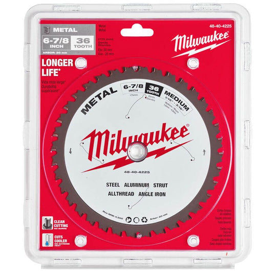 Milwaukee 174mm x 20mm x 36T Metal Circular Saw Blade