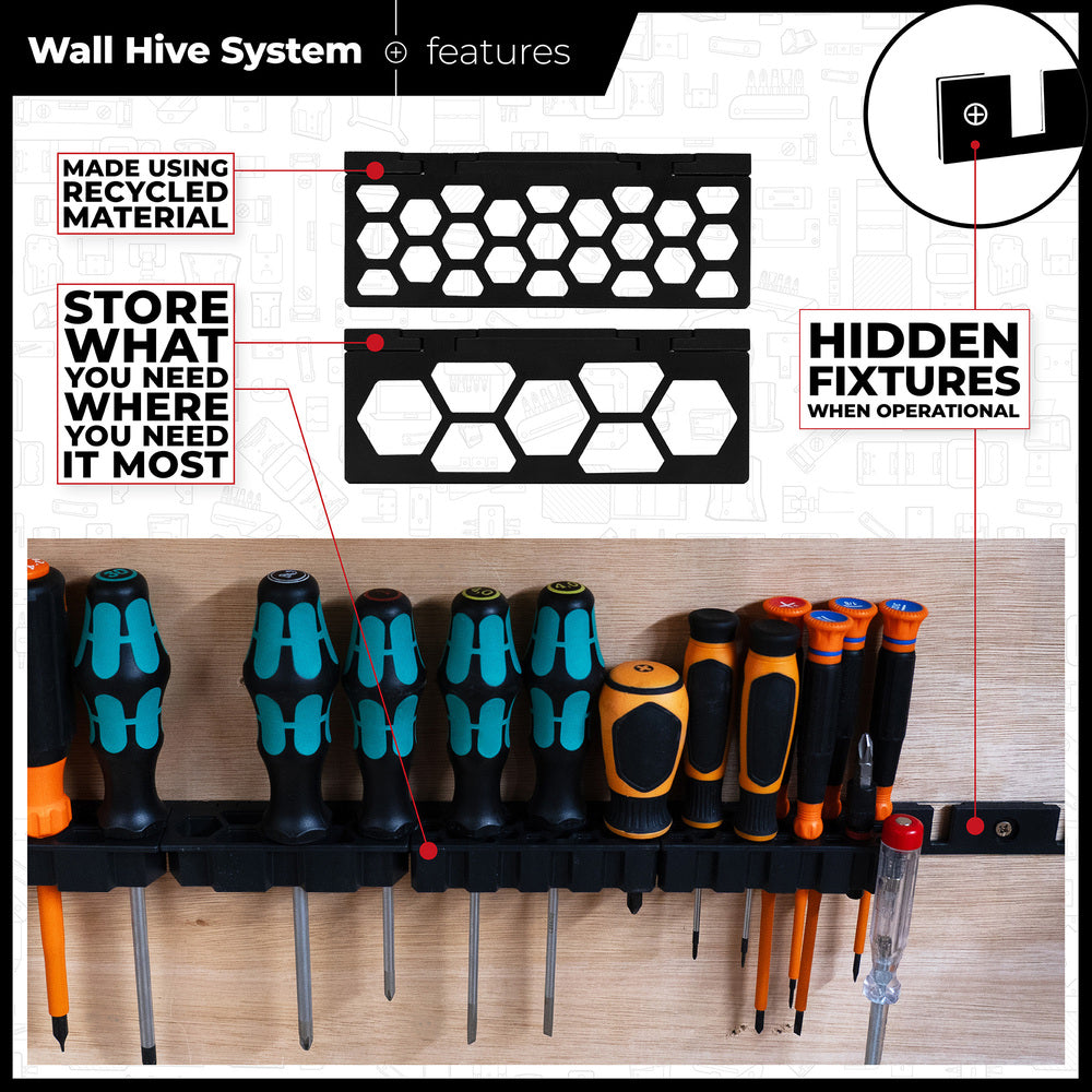 StealthMounts Wall Hive System Screwdriver Rack (4 Pack)