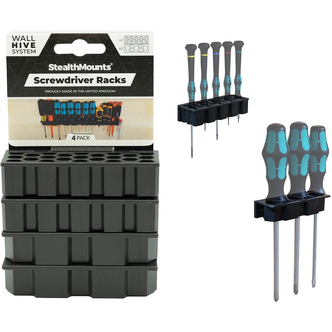 StealthMounts Wall Hive System Screwdriver Rack (4 Pack)