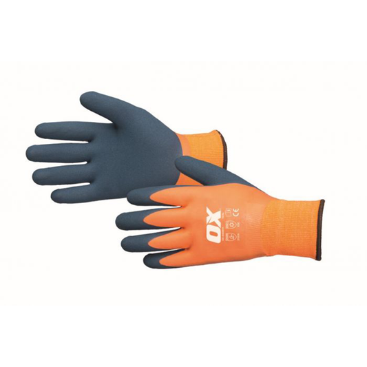 OX Waterproof Latex Gloves - Size 9 (L)