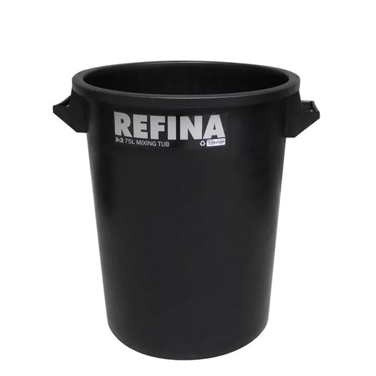 Refina X-2 Plastic Mixing Tub 35L Black 390x410mm With Side Handles